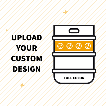 Quarter Barrel Keg Wrap Full Color Custom Design