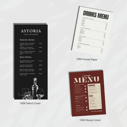 Custom Drink Menus