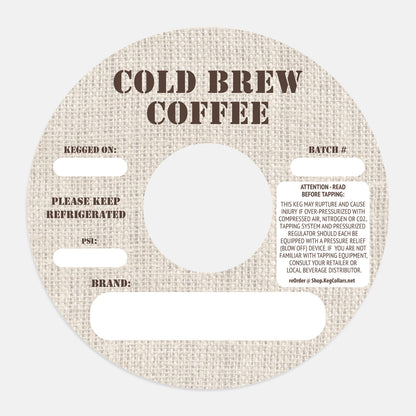 Cold Brew Coffee Bag Keg Collars