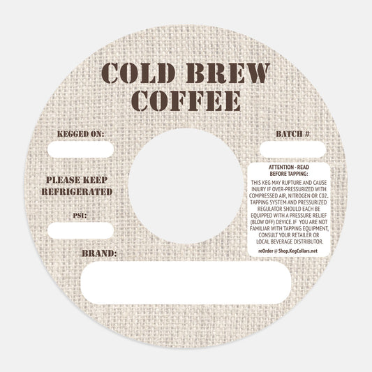 Cold Brew Coffee Bag Keg Collars