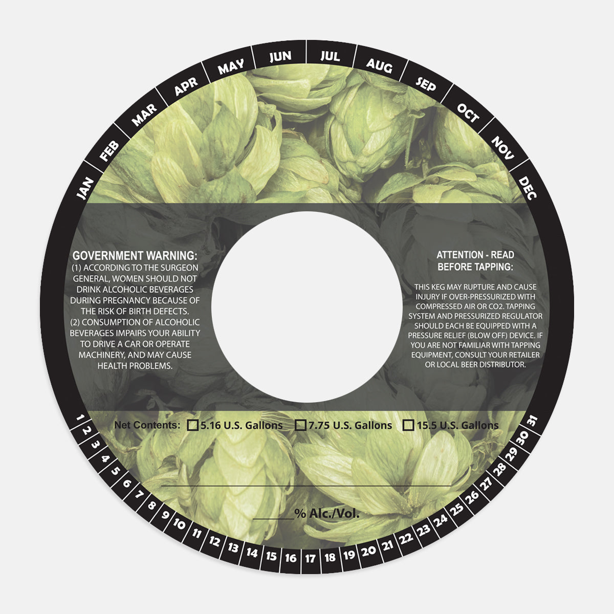 Green Hops Keg Collars