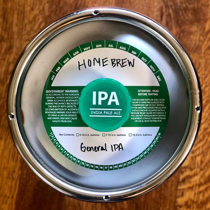 IPA - India Pale Ale Stamped Keg Caps