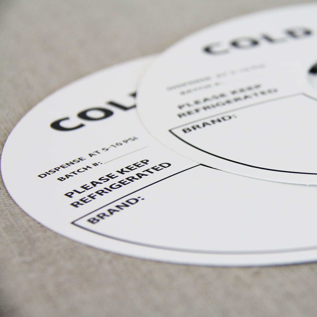 White Cold Brew Bold Keg Collars