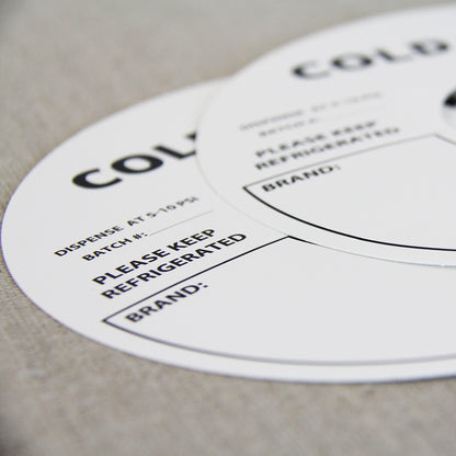 White Cold Brew Bold Keg Collars