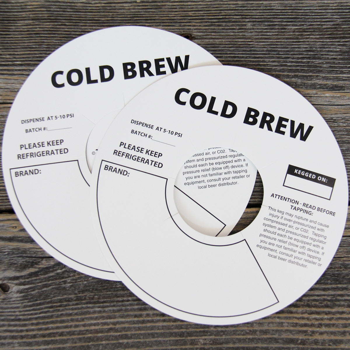 White Cold Brew Bold Keg Collars