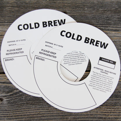 White Cold Brew Bold Keg Collars