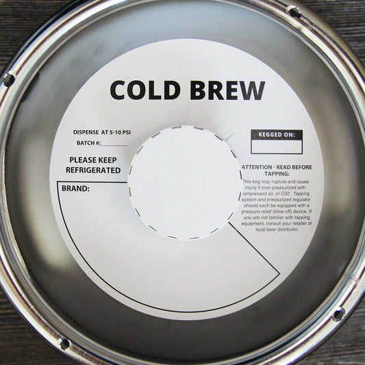 White Cold Brew Bold Keg Collars