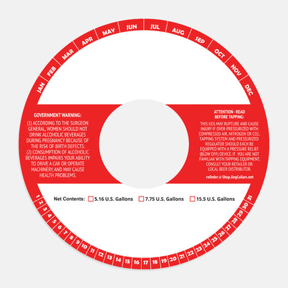 Red Stripe Keg Collars