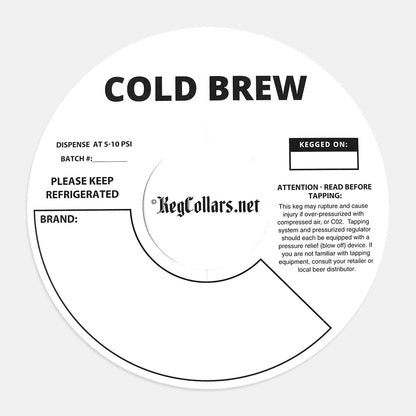 White Cold Brew Bold Keg Collars