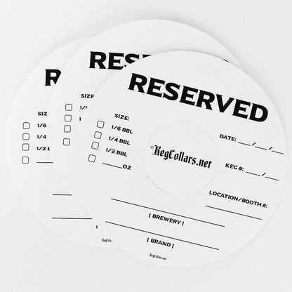 White Reserved Keg Collars