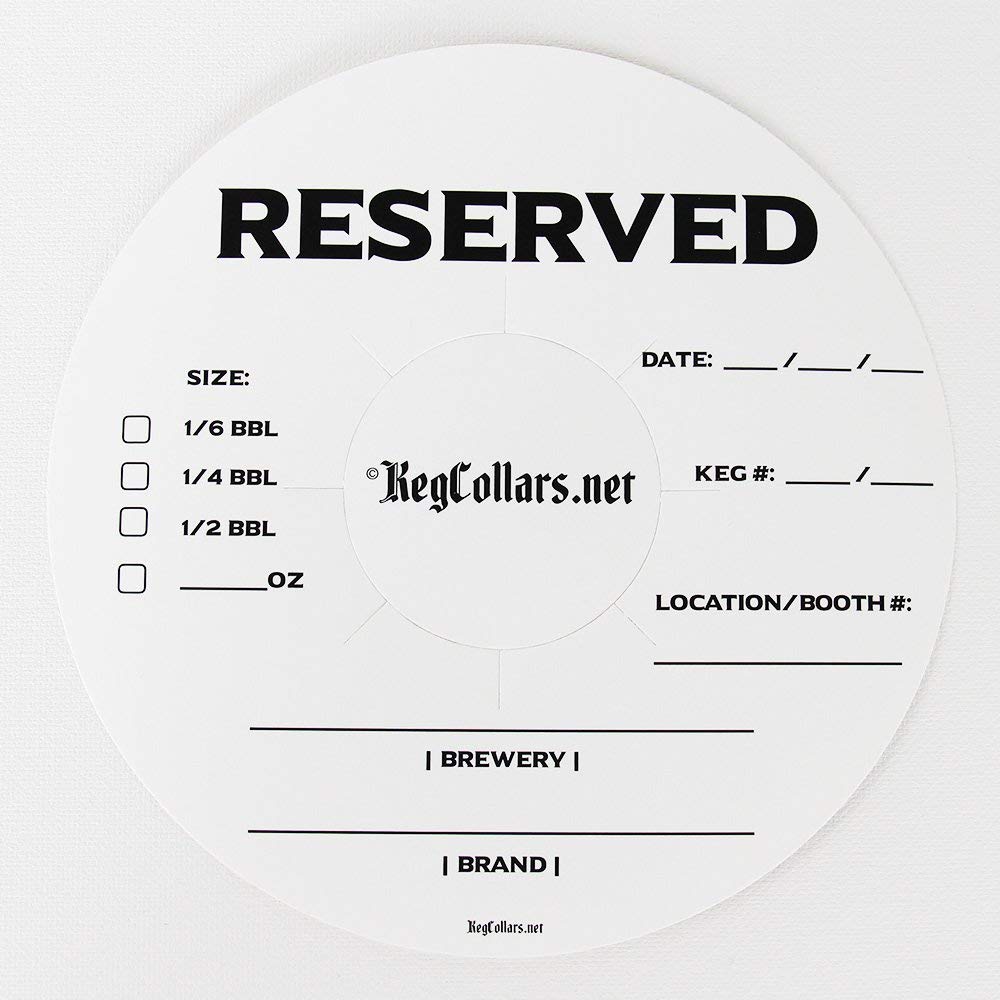 White Reserved Keg Collars