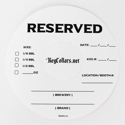 White Reserved Keg Collars