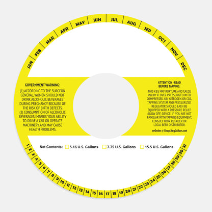 Yellow Stripe Keg Collars