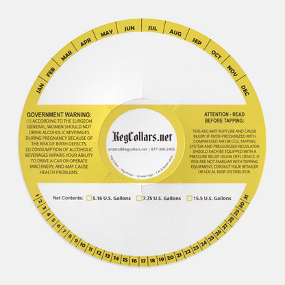 Yellow Stripe Keg Collars