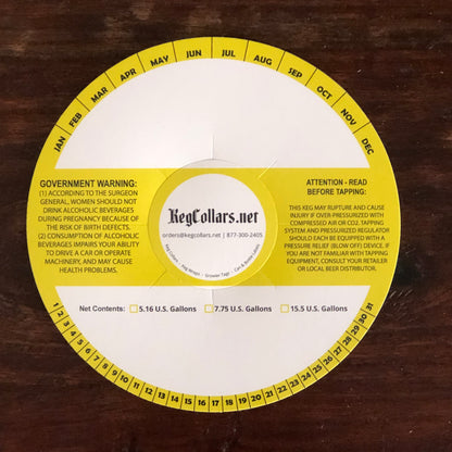 Yellow Stripe Keg Collars